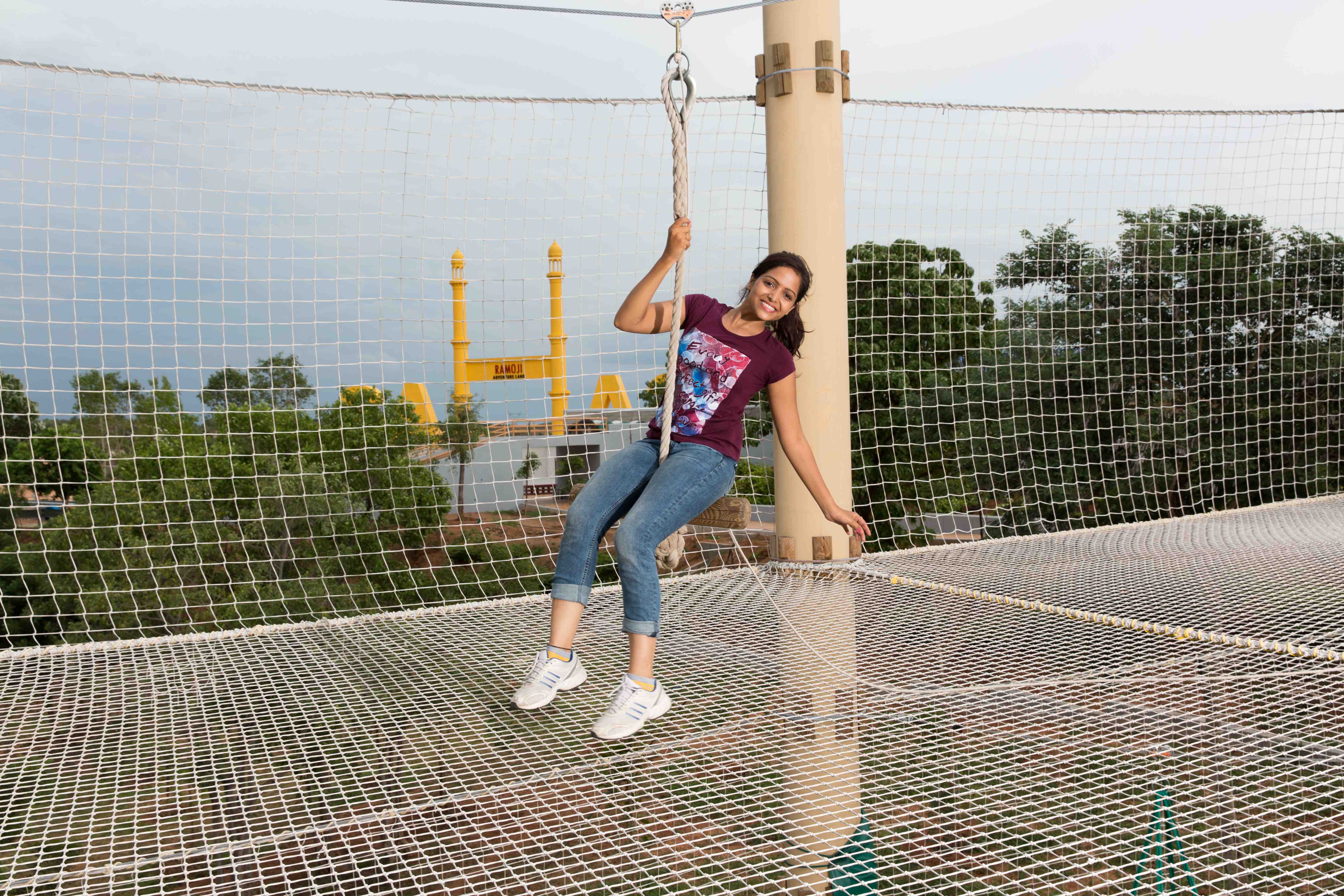 Thrilling Zipline Adventure experience at Ramoji Film City Hyderabad